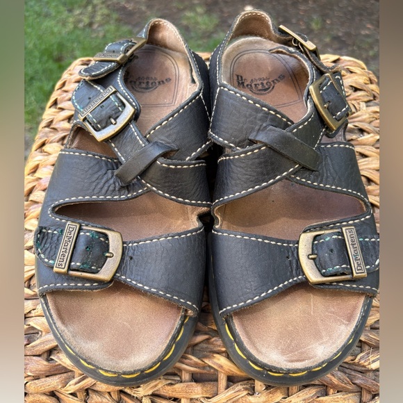 Dr Martens 8209 Vintage 90’s Black Triple Buckle Chunky Platform Sandals. M8 W9 - Picture 6 of 15